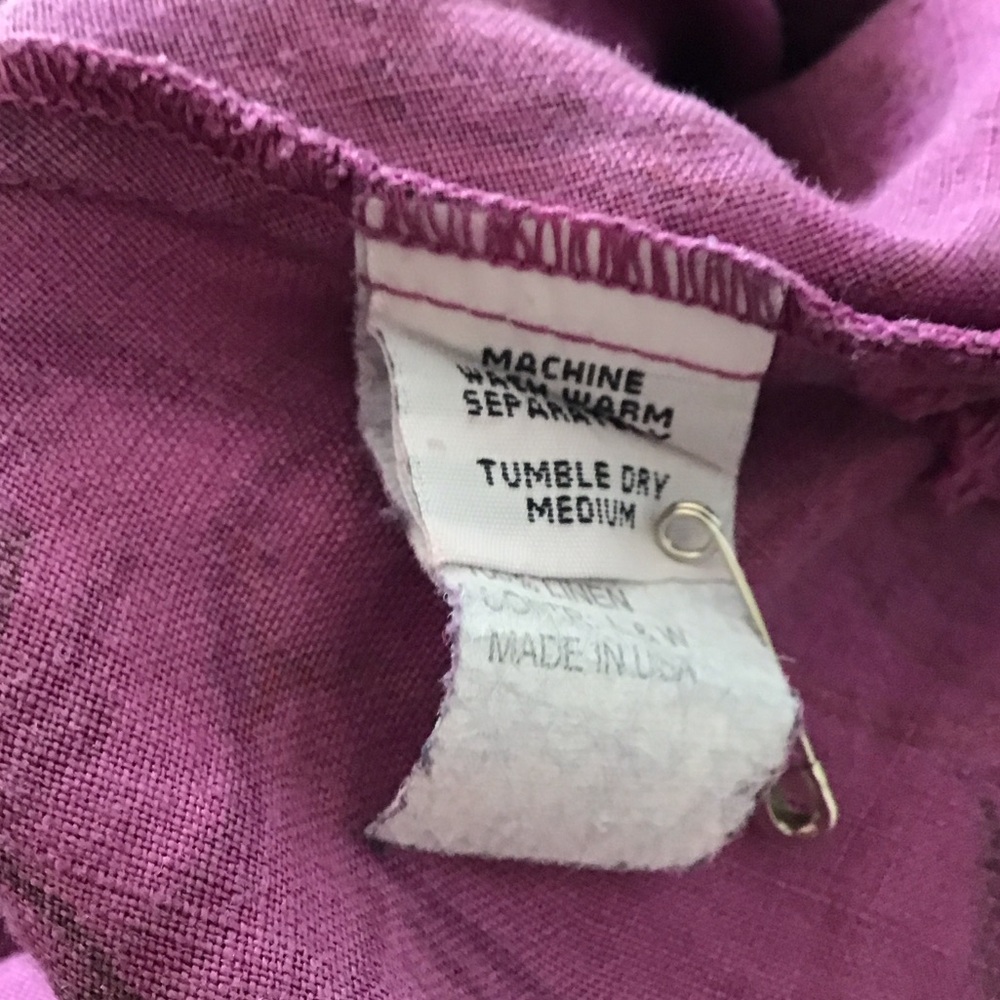 Cut Loose Purple Floral Linen Dress M - Picture 5 of 5